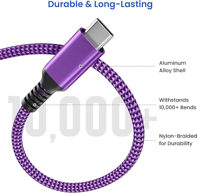 Elebase USB Type C to C 100W Cable 3.3FT - Image 6
