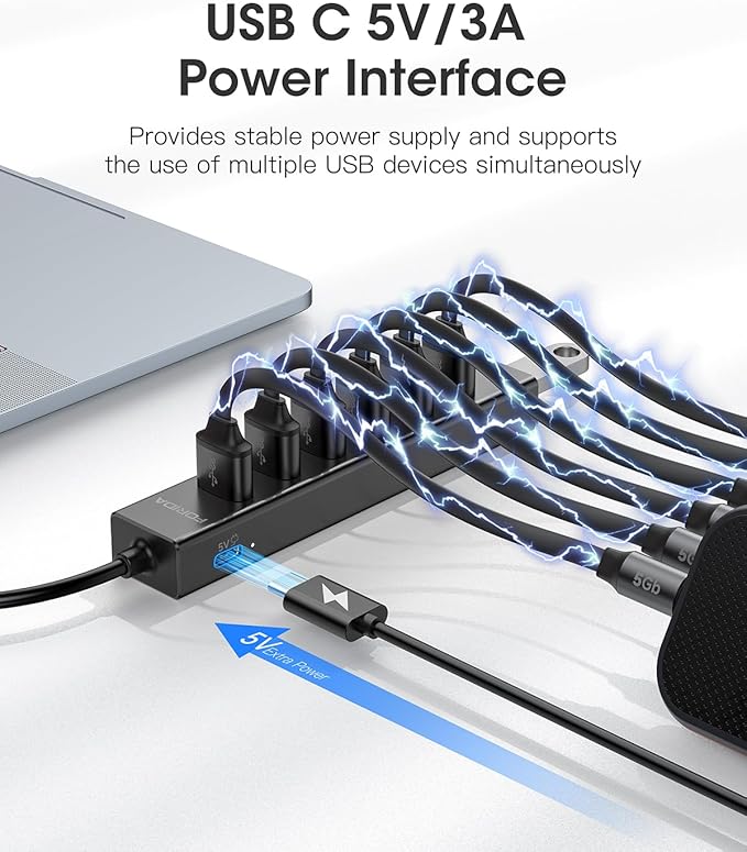 FORIDA USB C Hub-8 Port USB HUB - Image 3