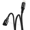 AGVEE 2 Pack 1ft Lightning Extension Cable, Braided Female to Male Extender by AGVEE