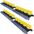 Heavy-Duty Rubber Cable Protector Ramp, Floor Cable Wire Cord Cover Speed Bumps by OranLite