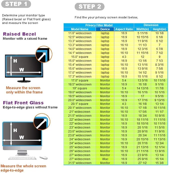 19.5 Inch - 16:9 Aspect Ratio - Computer Privacy Screen Filter - Image 3