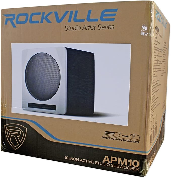 Rockville APM10W Active Studio Subwoofer in White, MDF Wood, RCA/XLR/Optical - Image 6