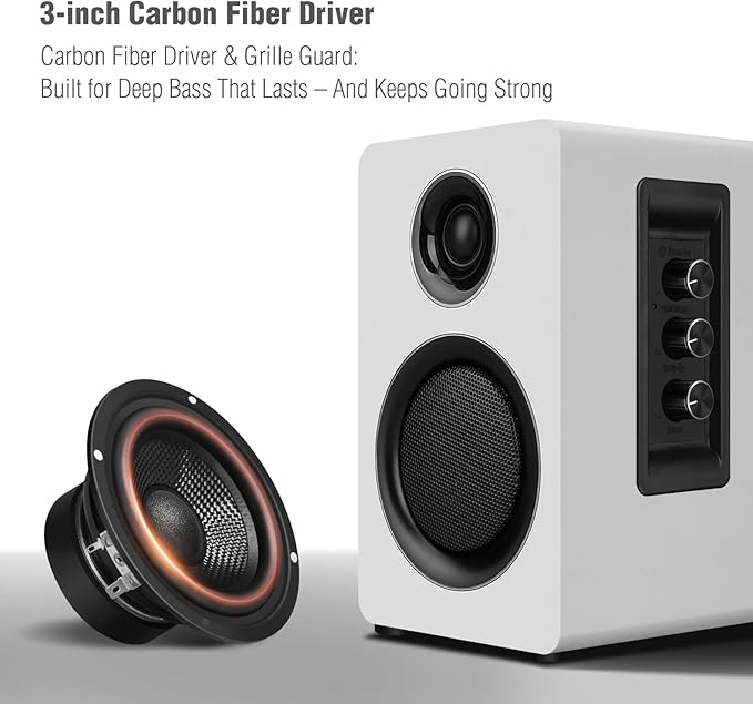 Computer Speakers for Desktop PC, Active Bookshelf Speaker - Image 2