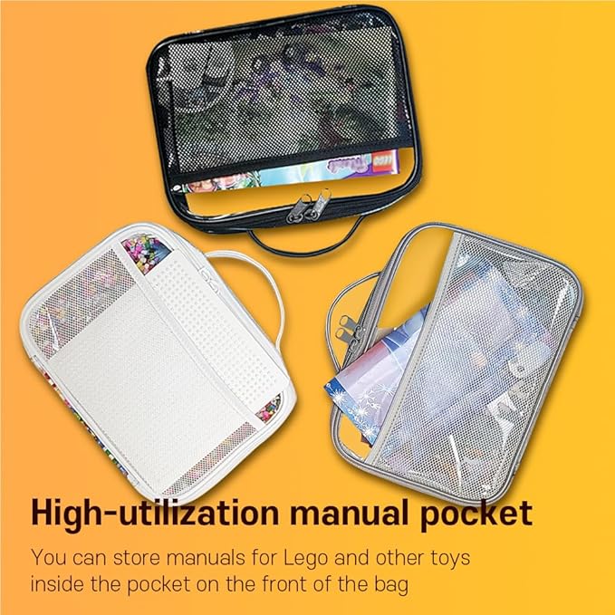 holay 4 Packs PVC Zippered Blocks Set, Board game Storage Organizer Case - Image 4