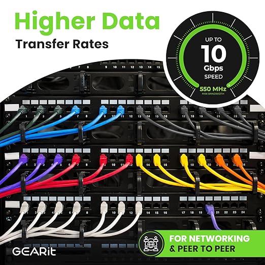 GEARit Cat 6 Ethernet Cable Pack – 10-Pack 10 ft Cat6 Ethernet Patch Cables | - Image 6