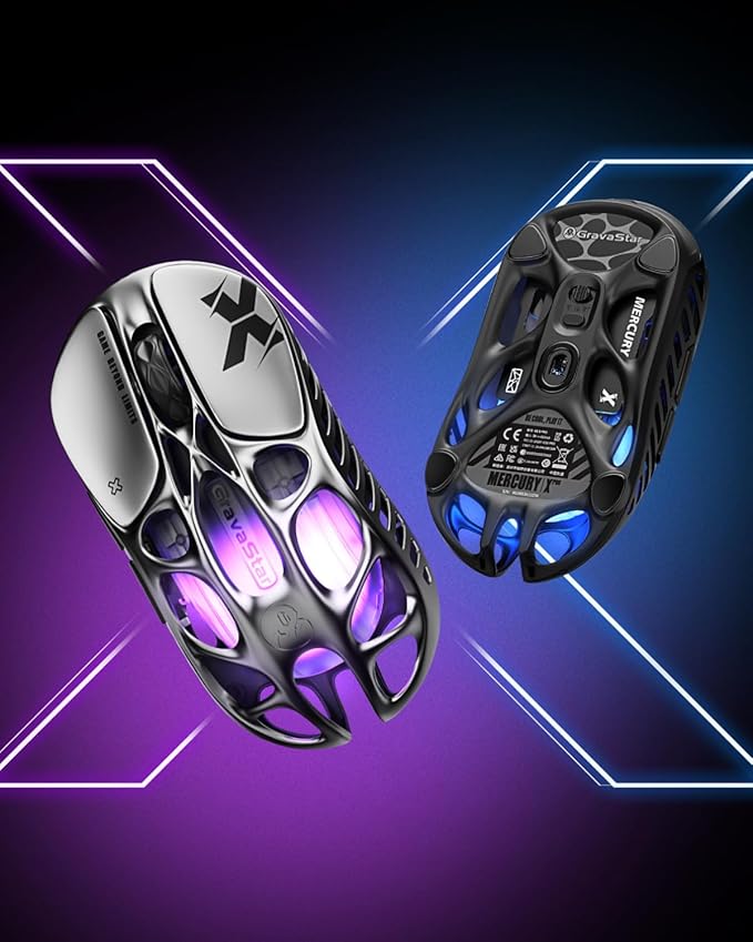 GravaStar Mercury X Wireless Gaming Mouse – 32, 000 DPI PAW 3950 Sensor - Image 4