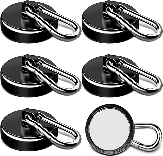 LOVIMAG Magnetic Hooks, 150LBS Strong Magnet Hooks Black Swivel Magnetic Hook by LOVIMAG