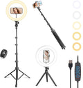 UEGOGO 10'' Ring Light with 72'' Tripod Stand, Dimmable LED Ringlight by UEGOGO