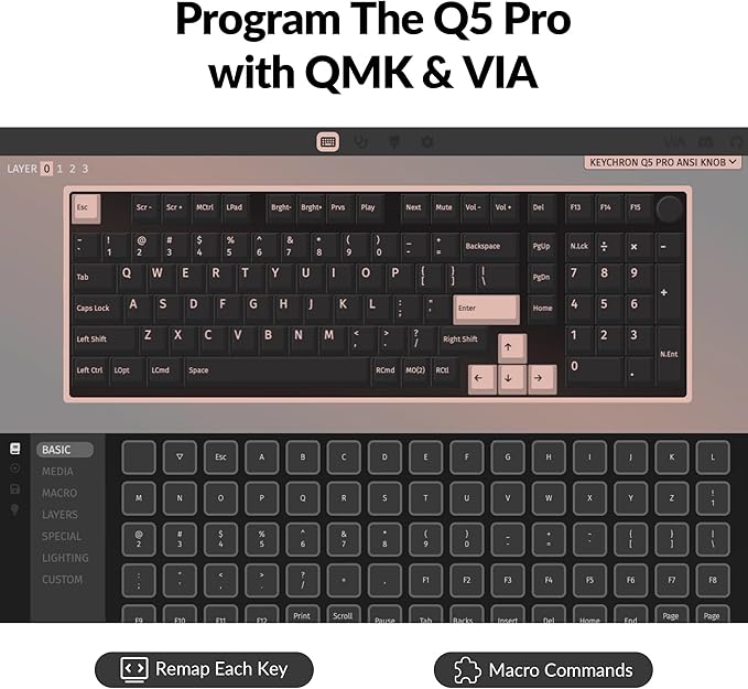 Keychron Q5 Pro Wireless QMK/VIA Mechanical Keyboard, 96% Layout Programmable - Image 2