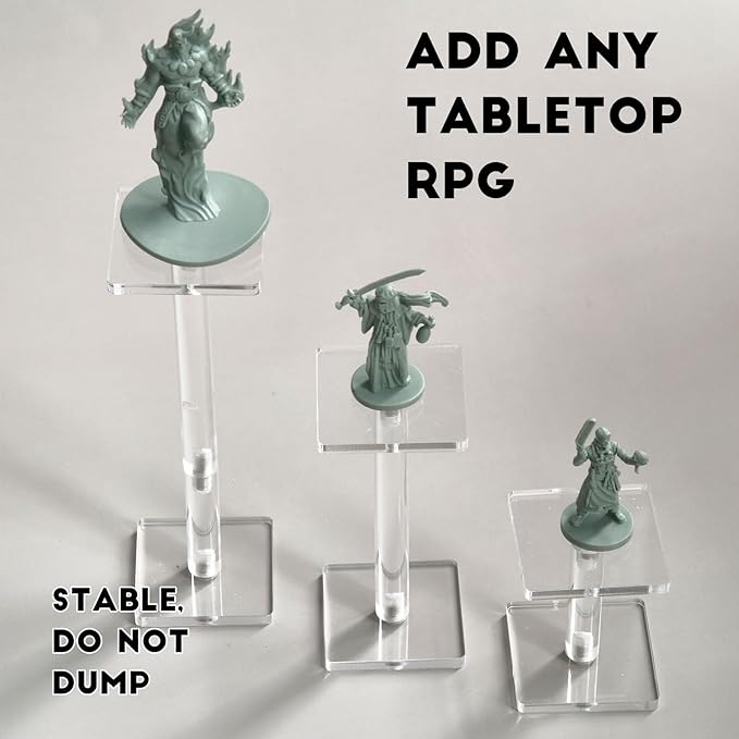 AAiphuwew 3pcs Combat Risers for Flying Miniatures, Adjustable Height - Image 3