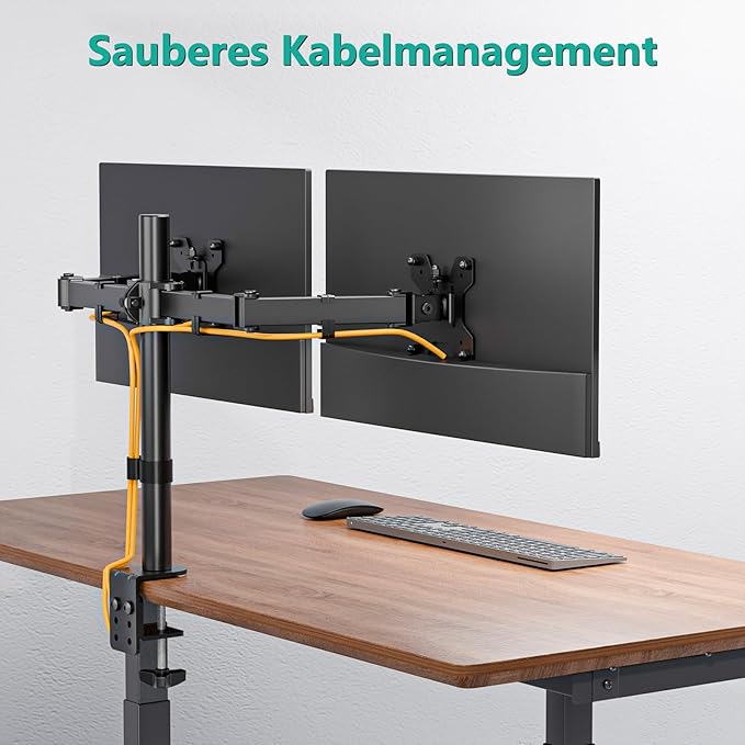 WALI Dual Monitor Stand for 13-27 inch Screens, Dual Monitor Mounts for 2 - Image 5