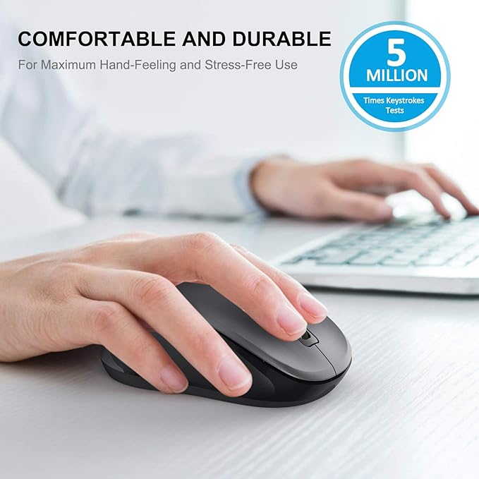 WisFox 2.4G Wireless Mouse for Laptop, Ergonomic Computer Mouse - Image 4