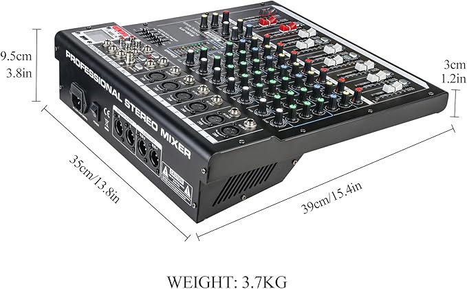 Dj Mixers 8 Channel Audio Mixer Sound Board - Image 8