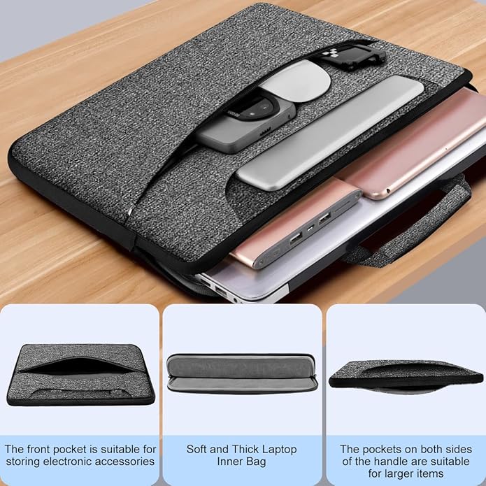 Universal Laptop Shoulder Bag 13-17.3 Inch Shockproof Briefcase - Image 3