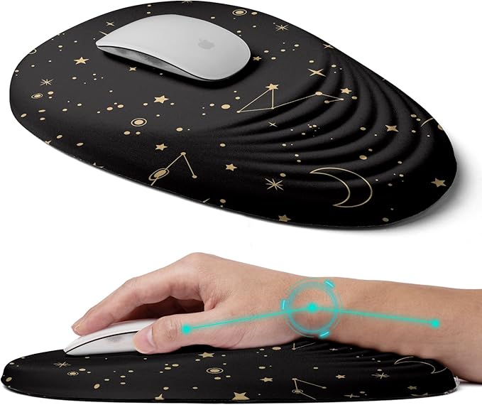 Ergonomic Mouse Pad with Wrist Rest Support, Mousepad Relief Carpal Tunnel Pain by LSLXDCLJ