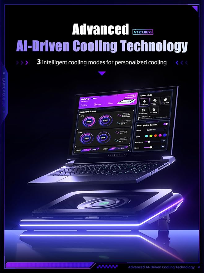 llano V12 Ultra Laptop Cooling Pad - Image 2