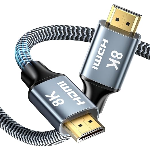 8K HDMI Cable 15ft, 48Gbps High Speed HDMI 2.1 Cable, HDMI Cord 8K 60Hz 4K by CABNEER