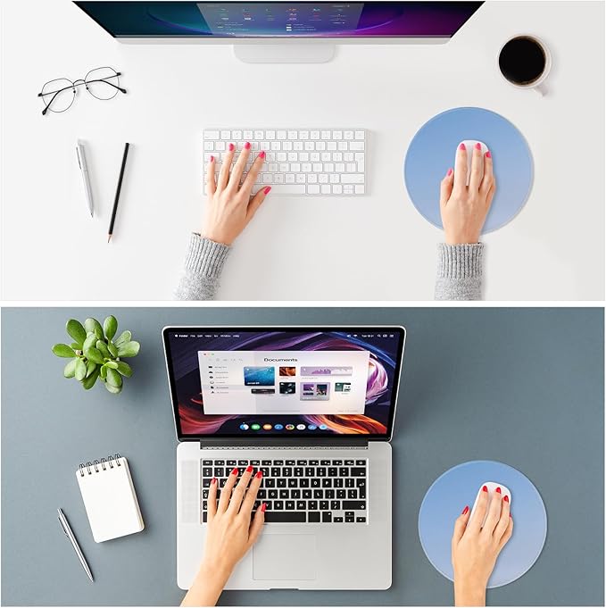 ITNRSIIET Mouse Pad Non-Slip Rubber Base Smooth Surface Stitched Edges - Image 2