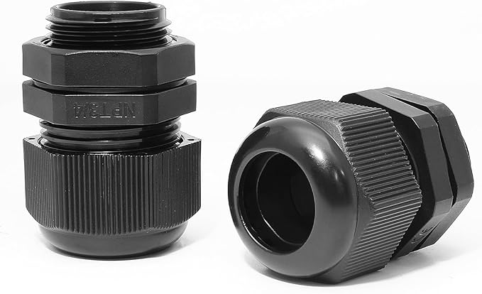 20 Pcs 3/4" NPT Nylon Cable Glands, IP68 Waterproof Adjustable Cord Grip Cable - Image 5
