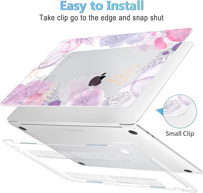 Mektron for MacBook Air 13 Case A1466/A1369, Snap-on Plastic Hard Shell Cover - Image 3