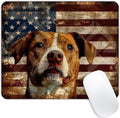 Square Mouse Pad National Flag and Cute Smiling Dog-4, Gaming Mouse Pads by Goodsprout