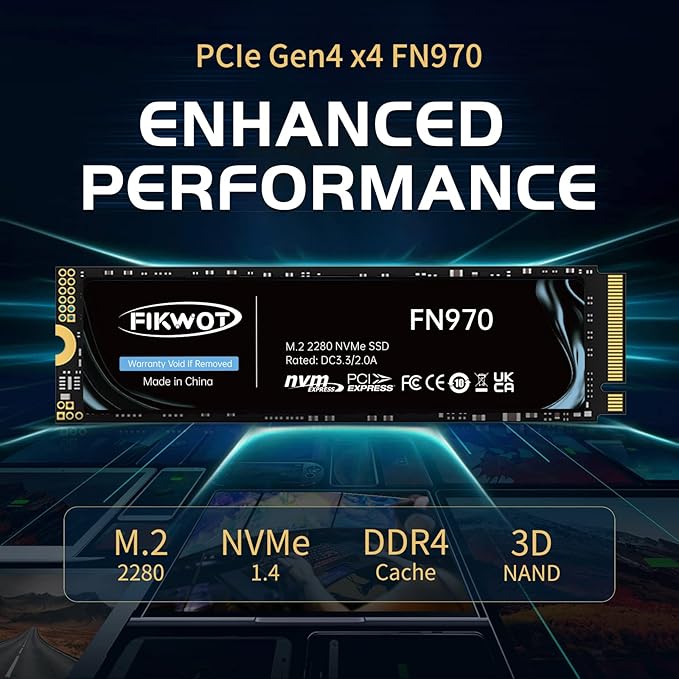 FN970 1TB M.2 2280 PCIe Gen4 x4 NVMe 1.4 Internal Solid State Drive - Image 4