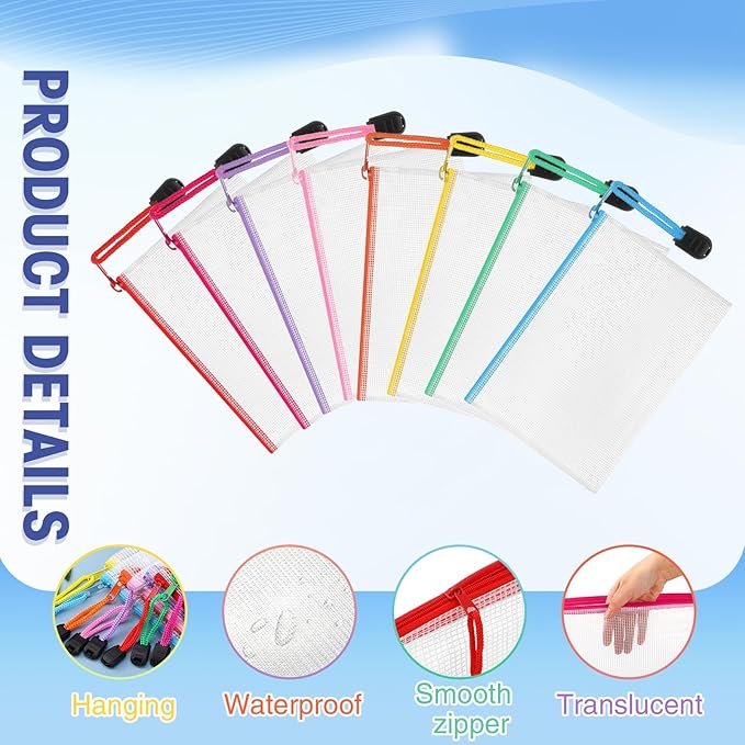 Jetec 32 Pcs Mesh Zipper Bags Toy Storage Bikini Organizer Bag Bolsas Para - Image 3