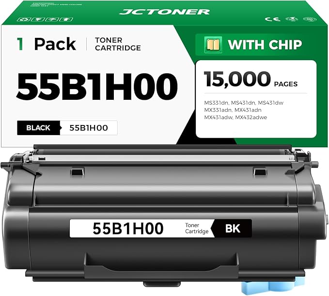 55B1H00 Toner Cartridge Black High Yield by JCTONER