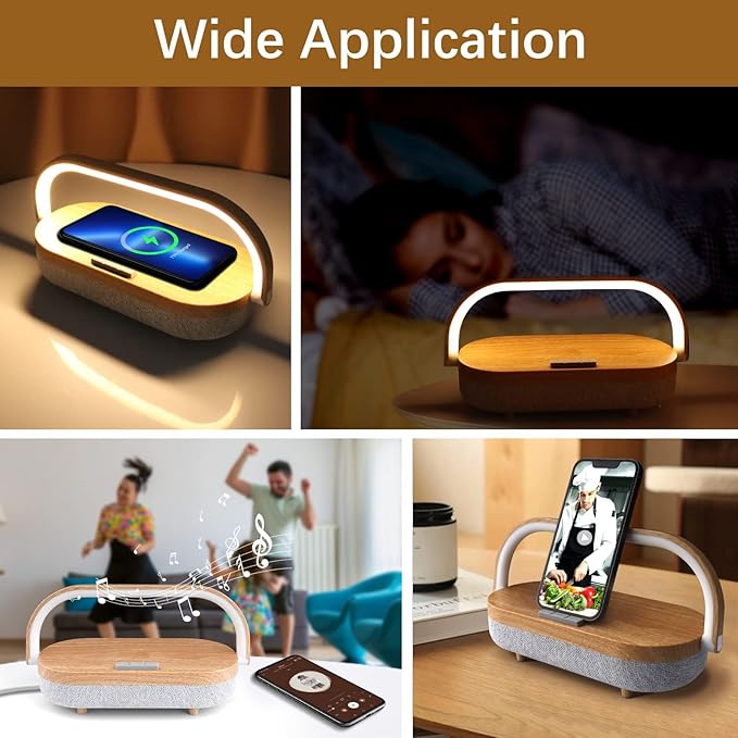 Nightstand Lamp with Wireless Charger, Unique Gifts - Image 4