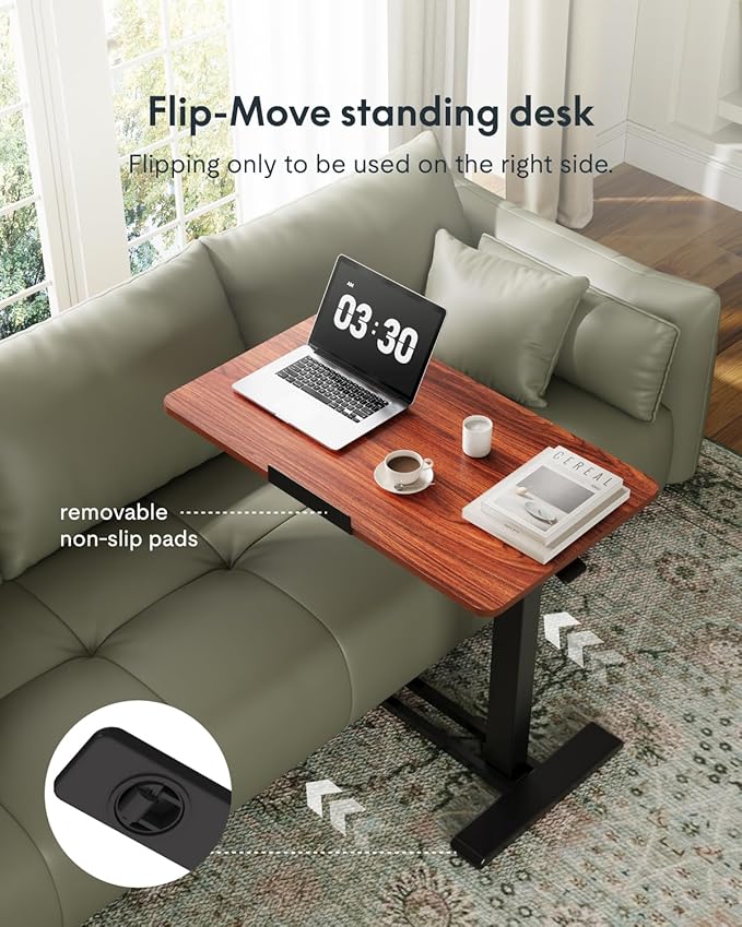 FLEXISPOT H7 PRO Mobile Standing Desk Adjustable Overbed Table Pneumatic - Image 4