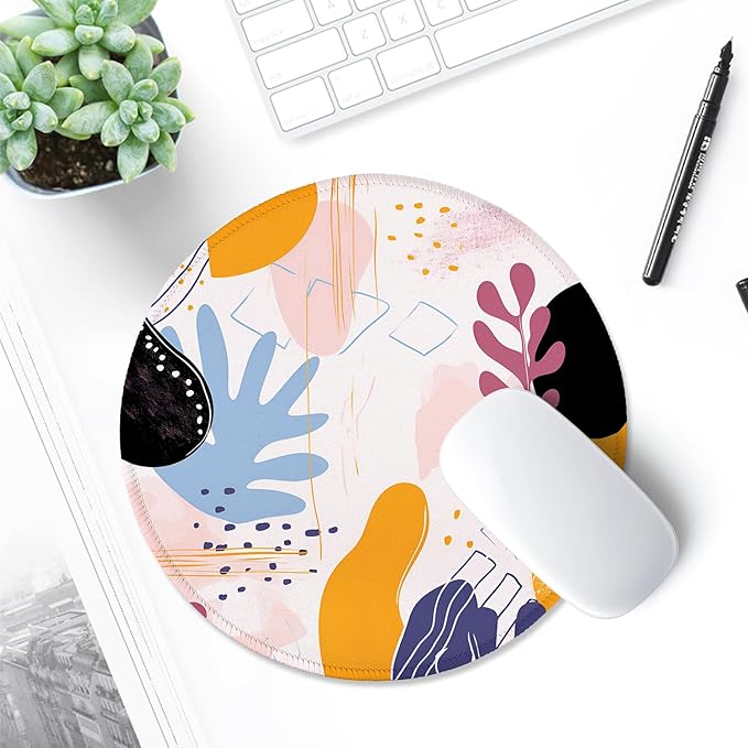 ITNRSIIET Round Mouse Pad with Stitched Edge Premium-Textured Waterproof - Image 6