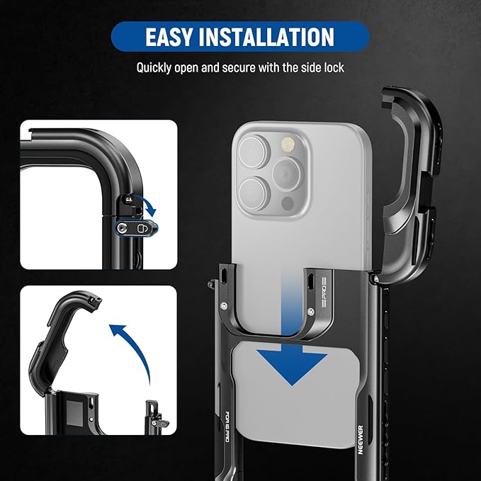 NEEWER 16 Pro Cage with Two Quick Release Side Handles, Phone Video Rig Kit - Image 2