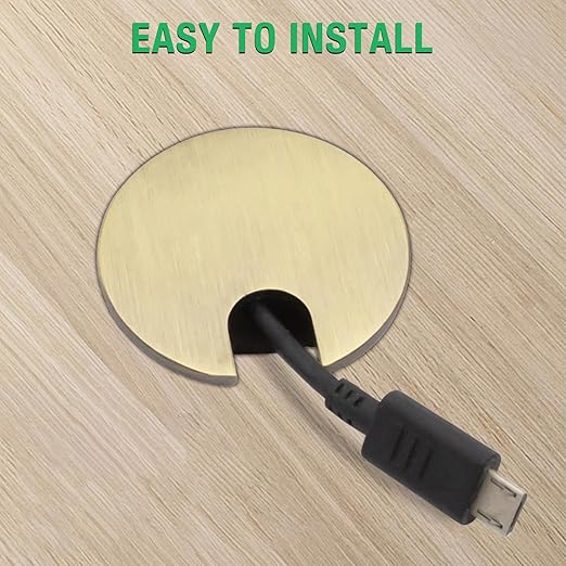 1 Pcs Desk Grommet 1-3/8" / 35 mm, Desk Cord Hole Cover, Cable Grommet Metal - Image 4