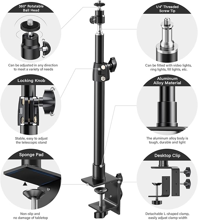 2-Pack Camera Desk Mount Stand - Image 5