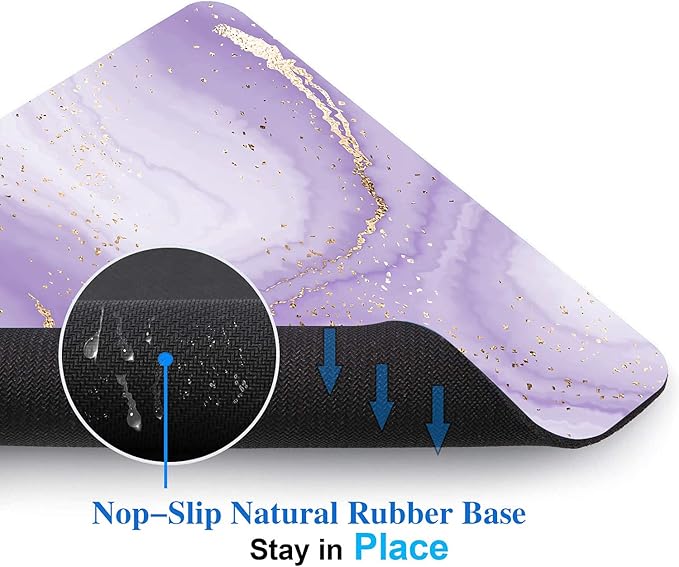 Gold Splatter Marble Mouse Pad, Anti-Slip Rubber Base Wireless Mouse Pads - Image 3