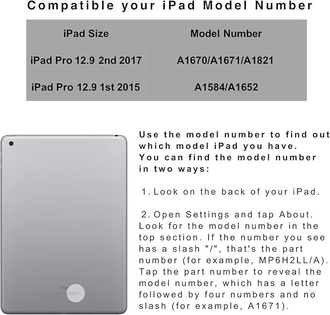 iPad pro 12.9 case with Keyboard 2017 2nd 2015 1st Generation, 360 Rotatable - Image 2