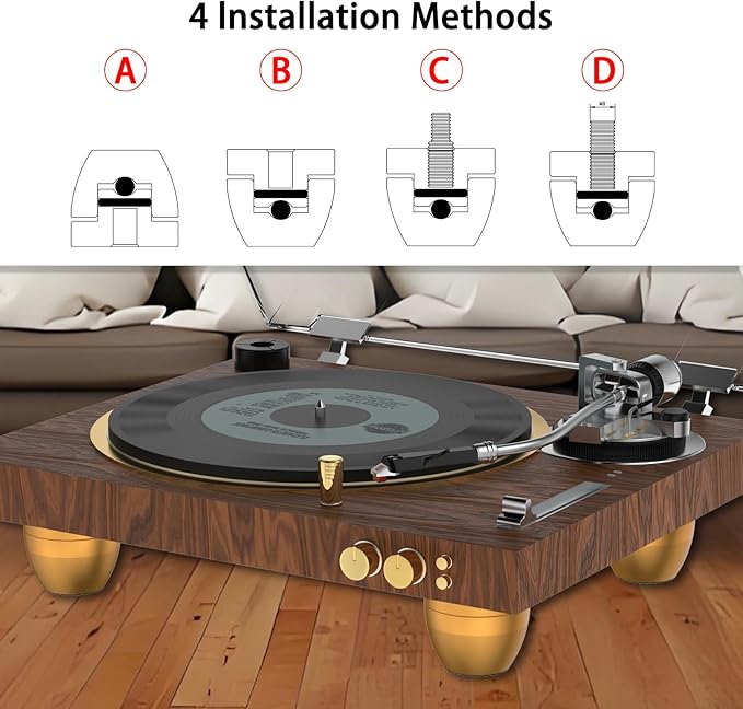 Audiocrast 4X HiFi Speaker Stand Feet Spike Pads Speaker Vibration Damper - Image 3