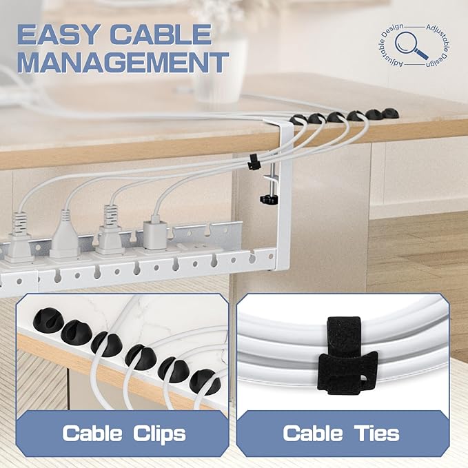 Shikha Under Desk Cable Tray, 15.7"-30.7" Retractable Under Desk Cable - Image 7