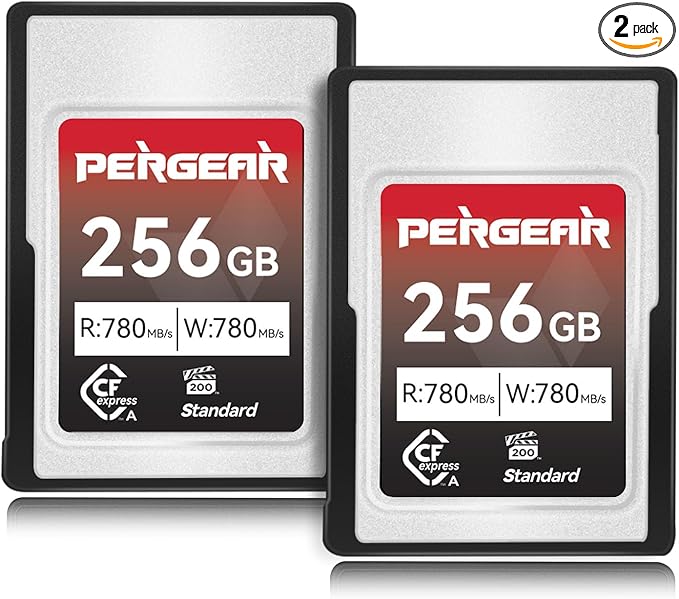 Pergear Upgraded 256GB CFexpress Type A Memory Card, 8K 30P Recording, by PERGEAR