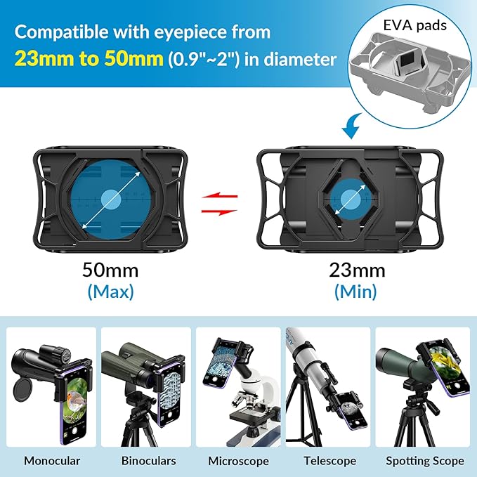 APEXEL Telescope Phone Adapter, Binocular Photo Adapter - Image 6