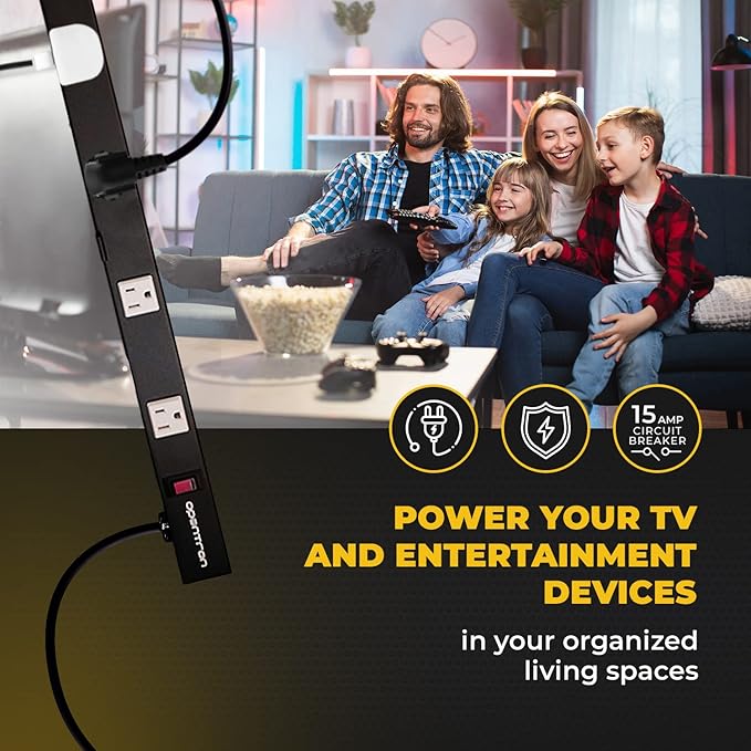 12 Outlets 4 Feet Body Heavy Duty Metal Surge Protector Power Strip - Image 8