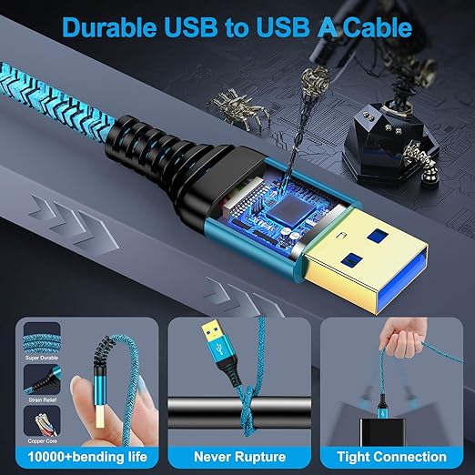 USB to USB Cable 10 FT, Hard Drive Enclosures, Computer PC Cooling Pad/Fan - Image 6