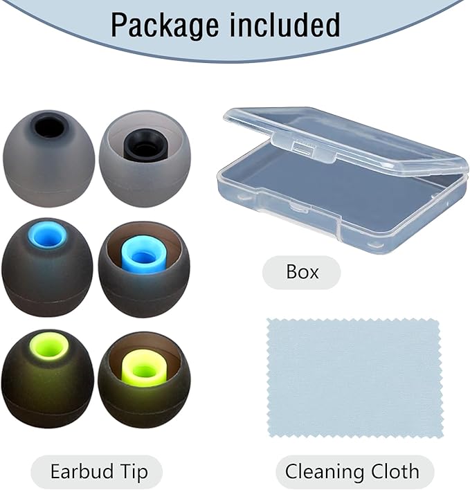 Silicone Replacement Earbud Tips Earbud Covers Ear Tips Fit - Image 7