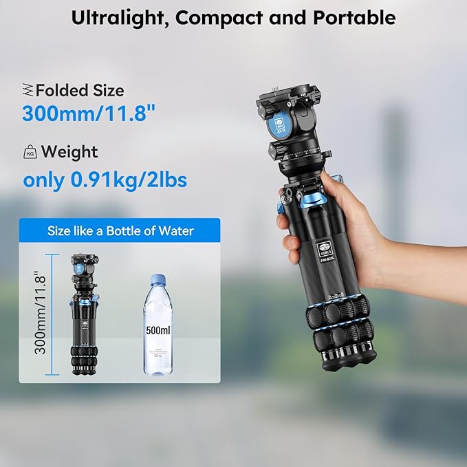 SIRUI AM-223L Carbon Fiber Mini Tabletop Tripod Kit, Compact Lightweight - Image 2