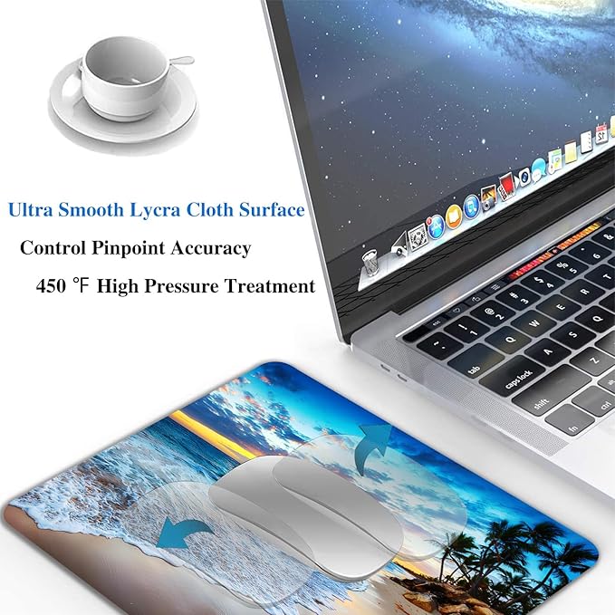 Sunset Beach Wave Mouse Pads for Desk, Portable Wireless Computer Mouse pad - Image 5