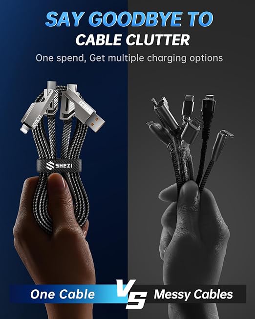 4-in-1 Long USB C Cable 60W 15FT Compatible - Image 3