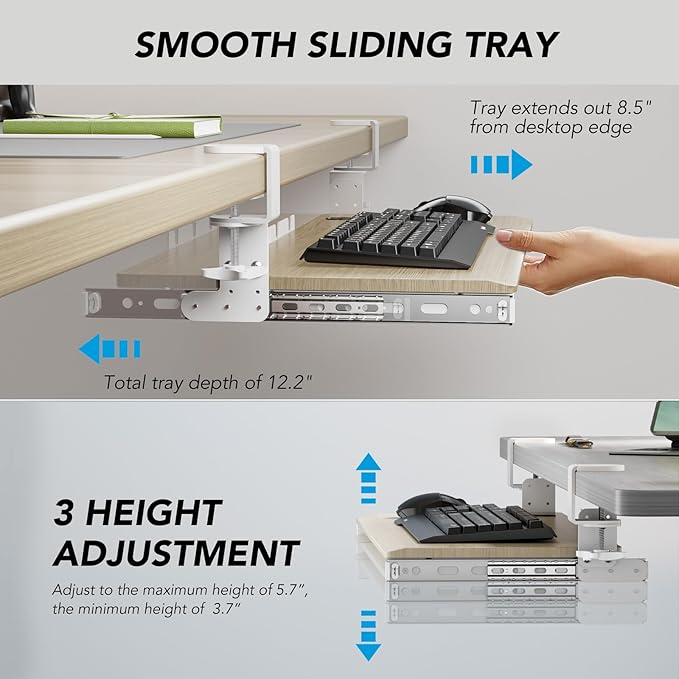 AX WABER Keyboard Tray Under Desk Pull Out - Image 5