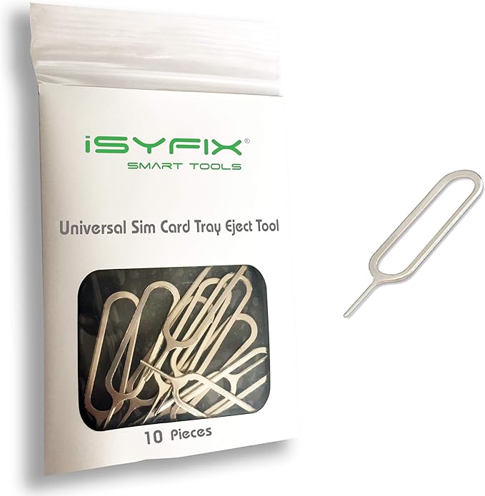 Sim Card Tray Pin Eject Removal Tool Needle Opener Ejector 10X Pack by iSYFIX by iSYFIXPREMIUMSIGNS