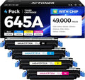 645A Toner Cartridge Set 4-Pack High Yield Replacement by JCTONER