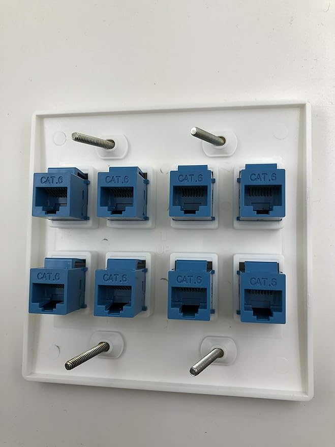 Cat6 Keystone Ethernet Wall Plate Female to Female - Image 2